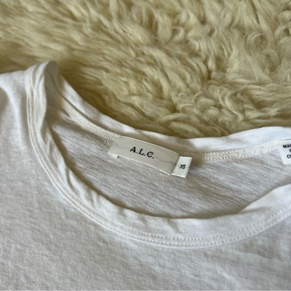 A.L.C. White Puff Sleeve T-Shirt XS - Picture 4 of 7